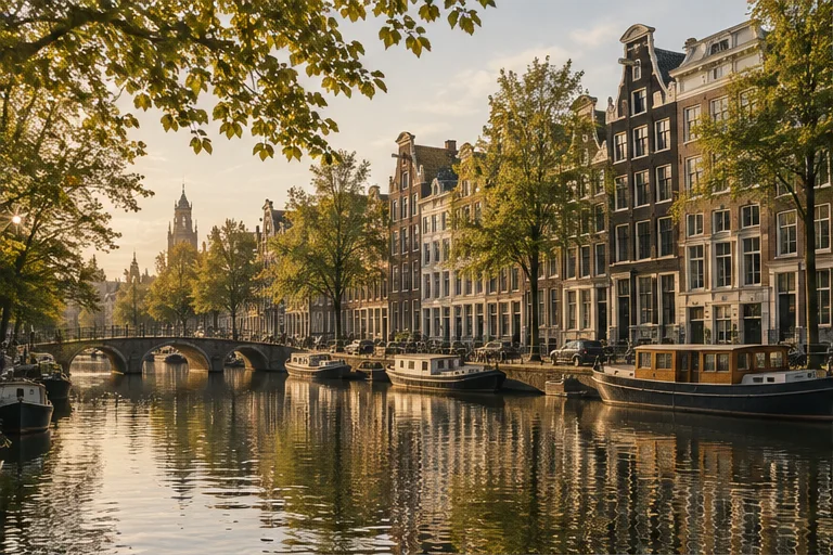 Generated Amsterdam canal scene