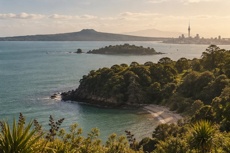 Generated editorial view of Auckland