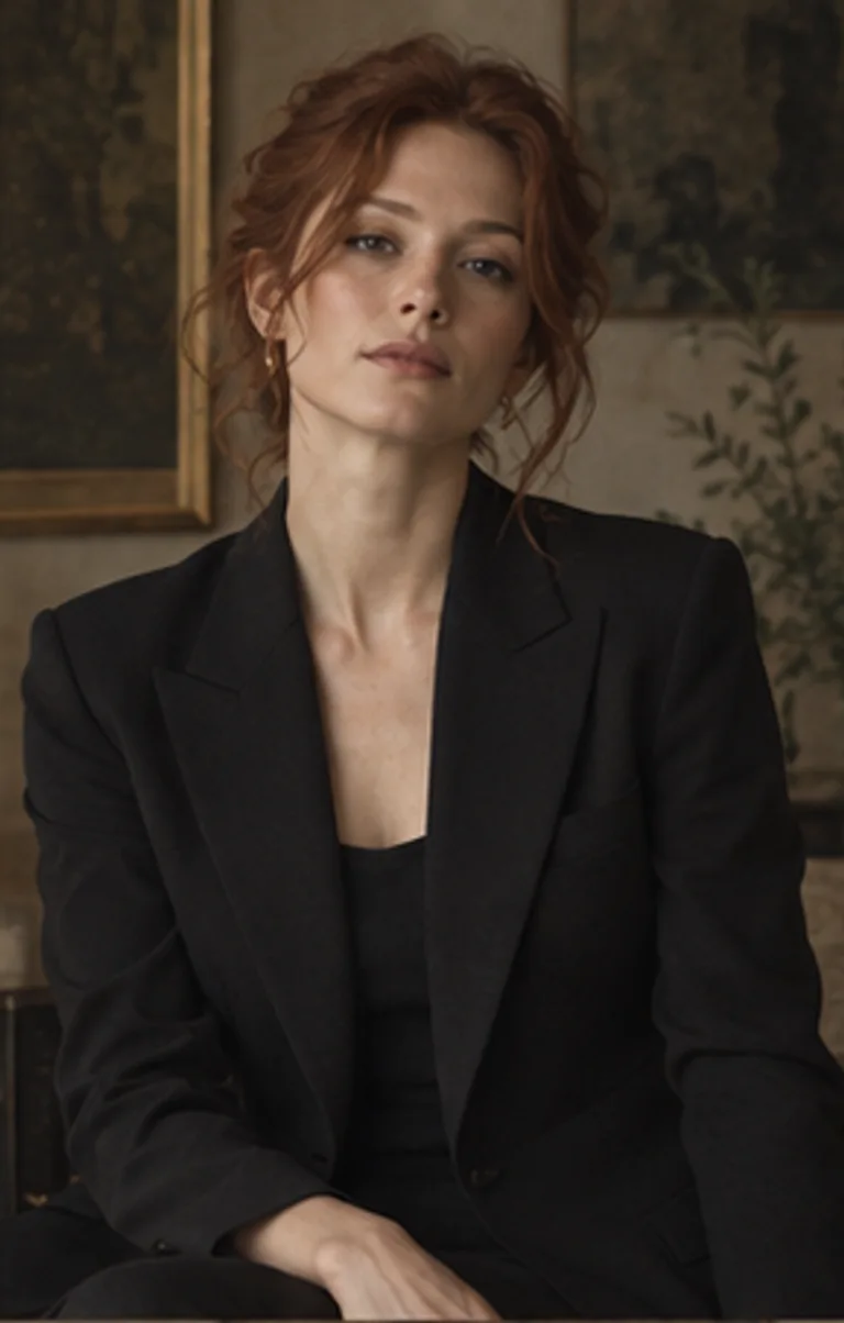 Synthetic editorial portrait of fictional Mira Arden