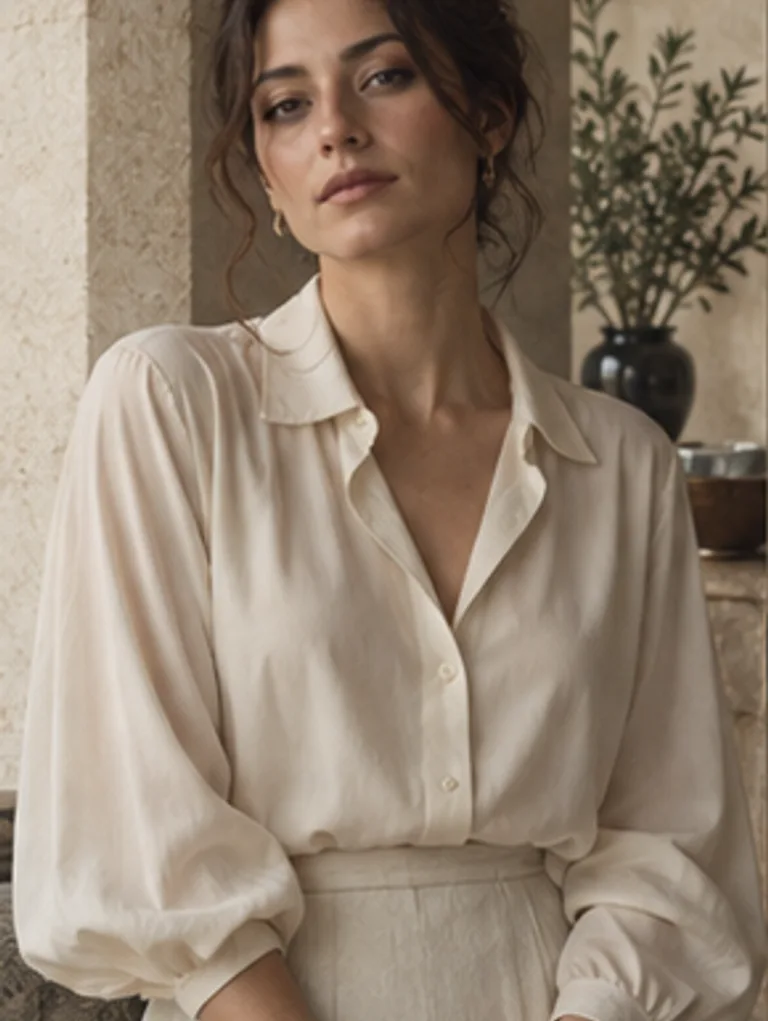 Alternate crop of the same fictional Ines Marlow portrait