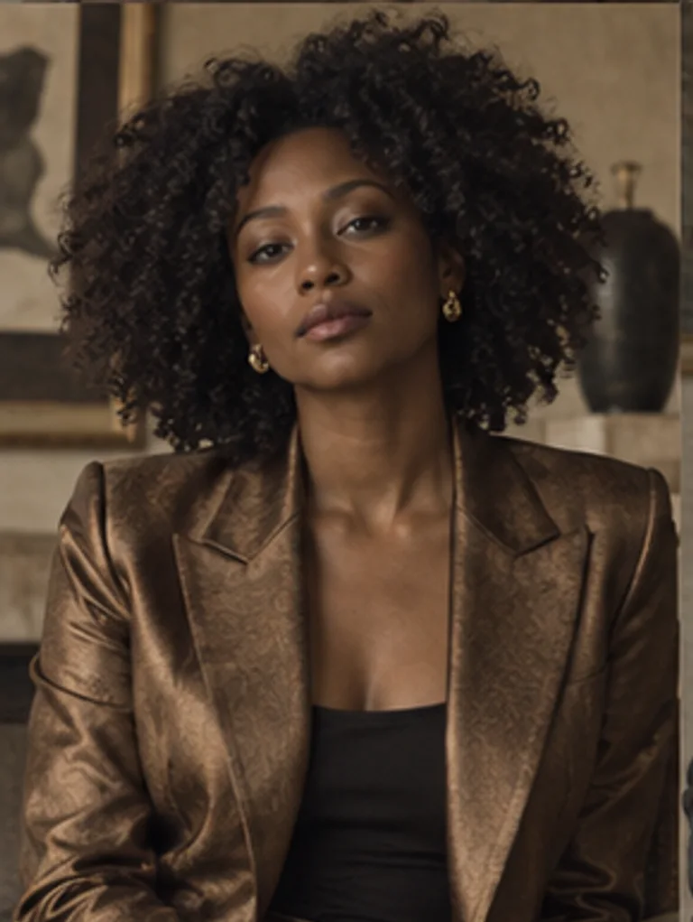 Alternate crop of the same fictional Amara Sorel portrait