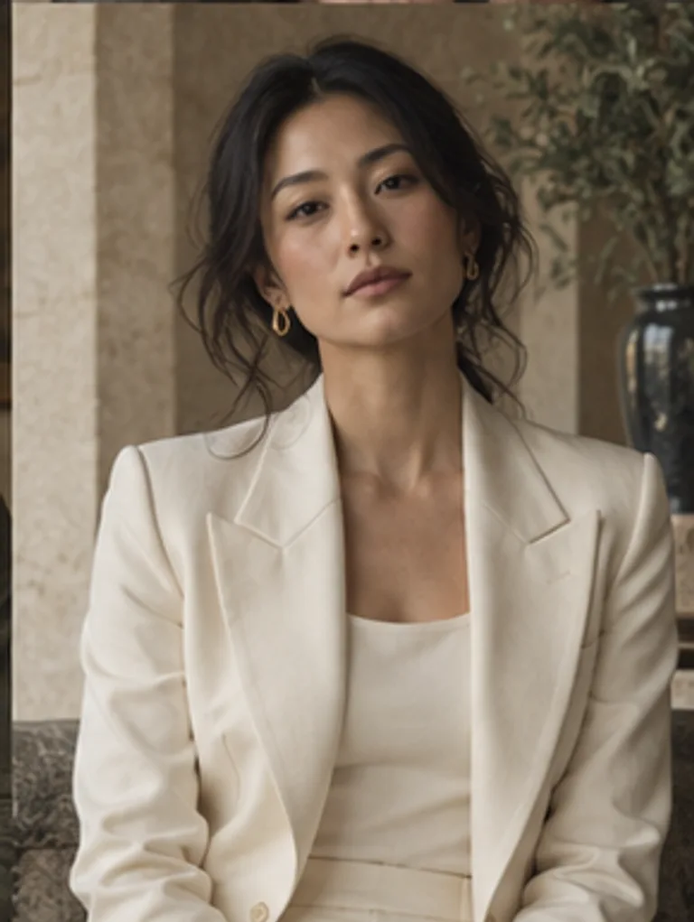 Alternate crop of the same fictional Celine Orr portrait